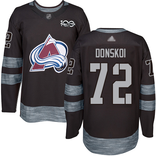 Adidas Colorado Avalanche Men #72 Joonas Donskoi Black 1917-2017 100th Anniversary Stitched NHL Jersey